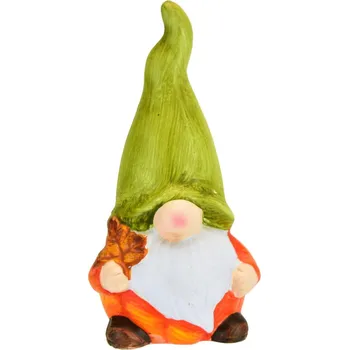 Skřítek s lístečkem keramický 15x8 cm