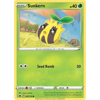 Sběratelská karetní hra Pokémon karta Sunkern 007/159 - Crown Zenith