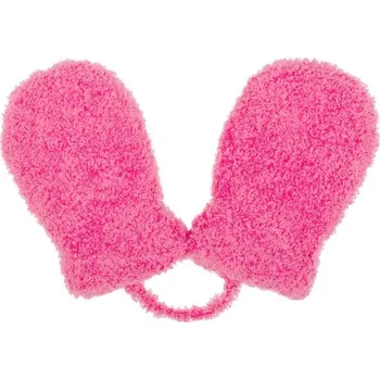 Rukavice Kojenecké zimní rukavičky bez palečku lama - PRUŽNÉ růžové - vel.0-4měs.
