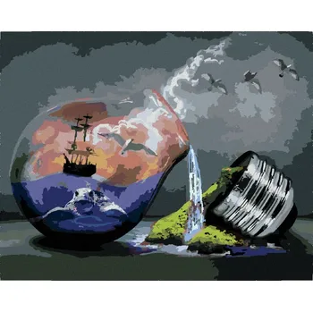 Hračka Diamondi Diamantové malování - OCHRANA ŽIVOTNÍHO PROSTŘEDÍ Rozměr: 40x50 cm, Rámování: bez rámu a bez vypnutí plátna