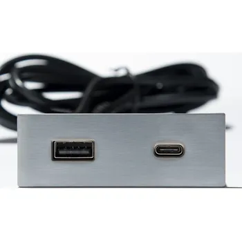 Elektrická zásuvka VersaPick nabíječka, 1x USB A/C, obdélník, nerez (VersaPick nabíječka, 1x USB A/C, obdélník, nerez)