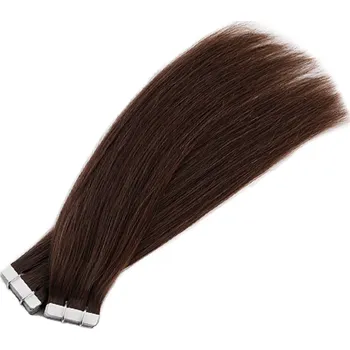Příčesek Vlasové PU pásky tape in na prodlužování vlasů 30cm 02 - tmavě hnědá (Vlasové PU pásky (tape in) na prodlužování vlasů 30cm 02 - tmavě hnědá)