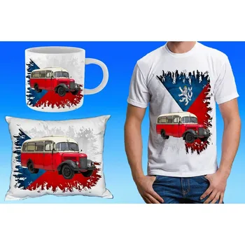 Pánské tričko dárkový set PRAGA RND 164 (dárkový set s autobusem)