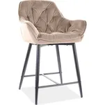 Barová židle CHERRY H-2 velvet béžová