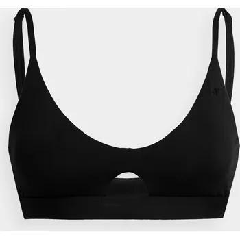 Dámská móda 4F 4FSS23UBKTF026 DEEP BLACK Horní díl plavek US M