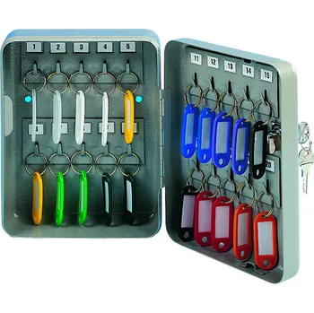 Železářství Donau Kovová schránka na 20 klíčů 160 x 200 x 80 mm šedá