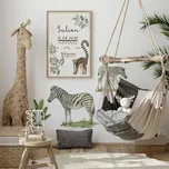 YokoDesign Samolepka na zeď do dětského pokoje Zebří Safari Velikost: XL