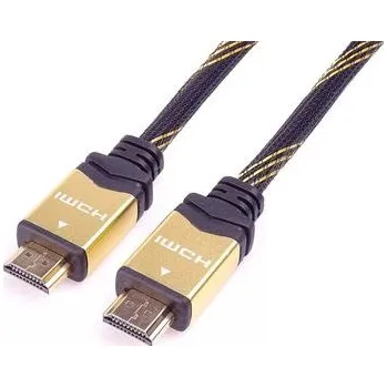 PremiumCord 4K HDMI 2.0b High Speed + Ethernet kabel, zlacené HQ konektory, nylonové provedení, 0,5m