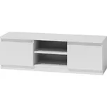 FALCO Bílý TV stolek Malvína 120 cm, minimalistický design, odolné lamino