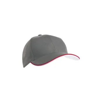 Kšiltovka Myrtle beach Unisex kšiltovka MB6197 Dark Grey-Red one size