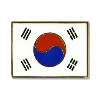 Odznak (pins) 18mm vlajka Jižní Korea - barevný