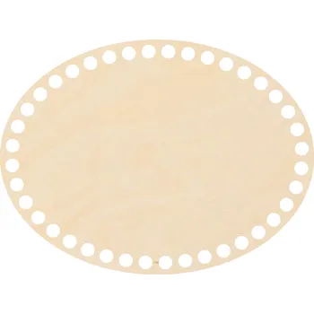 WoodenPuzzle.cz Víko na háčkování - ovál - přírodní (různé velikosti) Velikost: 20x15 cm