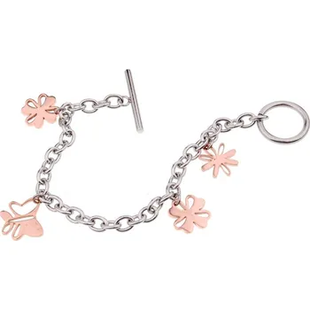 Náramek Dámský náramek ocel přívěsky 54800064 délka 19 cm