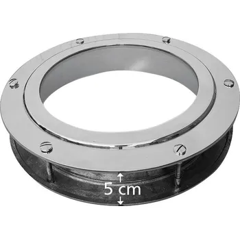 SEA Club Dveřní okno poniklovaná mosaz průměr 30/20 cm