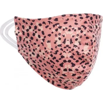 Čepice Ochranná maska s potiskem - lososově růžová EU UNI