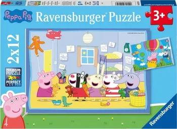 Puzzle Ravensburger Puzzle Prasátko Peppa 2x12 dílků