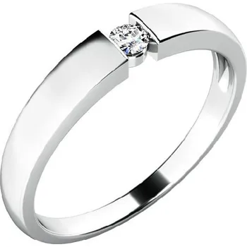 Oblečení a móda Zásnubní prsten bílé zlato 585/1000 zirkon ZP-10771 velikost 57