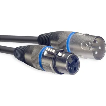Hudebniny Stagg SMC6 BL, mikrofonní kabel XLR/XLR, 6m, modré kroužky