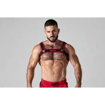 Harness Locker Gear LK0743 Look At červený M, elastický postroj pro muže