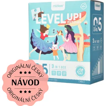 Puzzle Mideer LEVEL UP! 05 - Kouzelný svět puzzle 3v1 verze 2022 (99, 120 a 140 dílků)