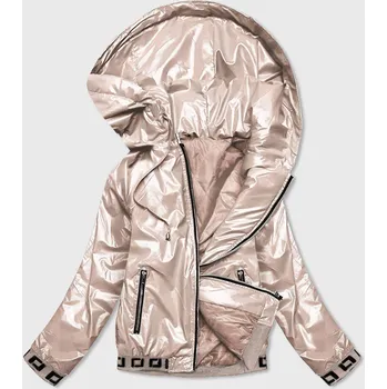 Dámská cargo bunda Krátká zlatá bunda pro ženy s kapucí Q08DK SWEST, odstíny žluté L (40) i392_19173-49