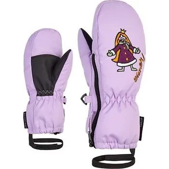 Dětské zimní rukavice Ziener Le ZOO MINIS sweet lilac - celorozepínací palčáky s poutkem velikost rukavic 1 rok (1)