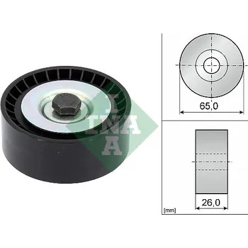 Vratná/vodicí kladka, klínový žebrový řemen INA 532 0916 10