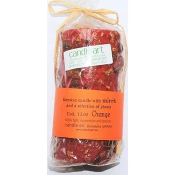 Svíčka Svíce s myrhou (oranžová) - k uzdravování, uklidnění