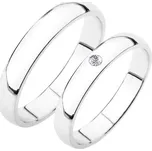 Snubní prsteny bílé zlato 585 SP-202B