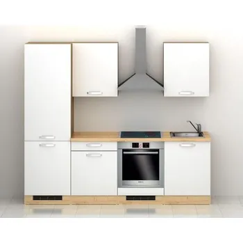 Kuchyňská linka EBS TIME kuchyňský blok 2,4 m, bílá matná/dub arlington