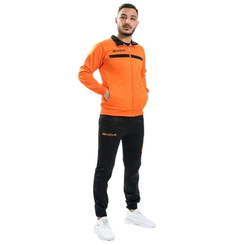 tepláková souprava givova One Full Zip oranžová/černá 0110 M