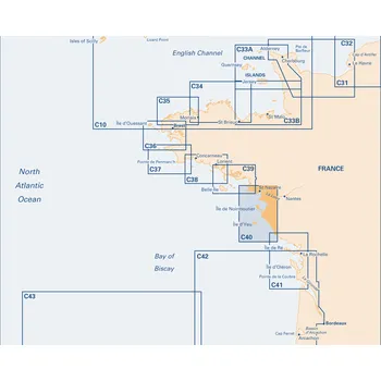 Námořní mapa Imray C40 Le Croisic to Les Sables d´Olonne