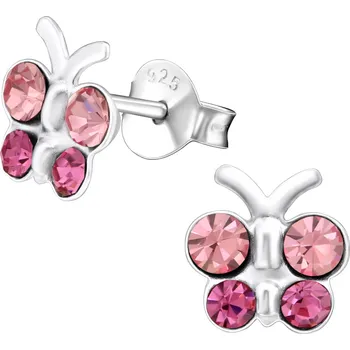 Náušnice Majya Stříbrné náušnice růžový MANDY Ag/; ≤0,53 g 10666