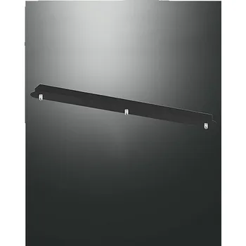 Příslušenství pro svítidlo Fabas Kovový díl na připojení tří svítidel 3481-53-101 černá rozeta, montura 83x8cm