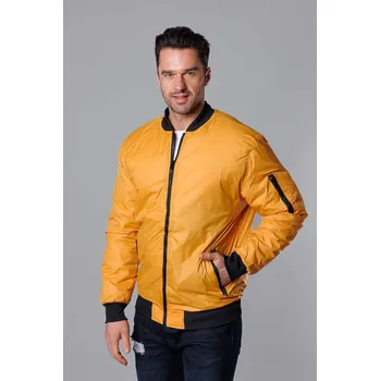 Pánská bunda J.STYLE typu bomber - žlutá, odstíny žluté L i392_21901-43