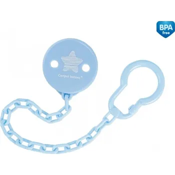 klip na dudlíky Řetízek na dudlík kulatý - HVĚZDIČKA modrý - Canpol