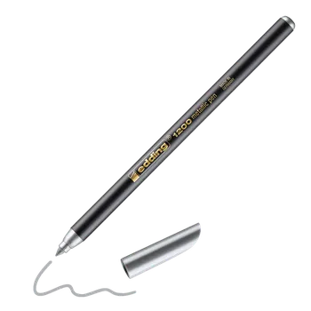 Fix EDDING 1200 METALLIC na papír, metalický stříbrný