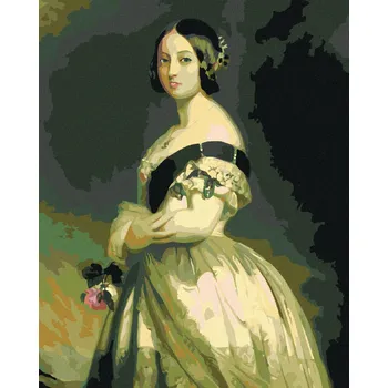 Hračka Diamondi Diamantové malování - KRÁLOVNA VIKTORIE (F. X. WINTERHALTER) Rozměr: 40x50 cm, Rámování: bez rámu a bez vypnutí plátna