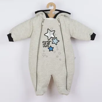 Kojenecká kombinéza Zimní kojenecká kombinéza s kapucí Koala Star Vibes modrá, Velikost 74 (6-9m)