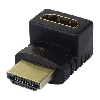 Video kabel PremiumCord Adapter HDMI M/F zahnutý do pravého úhlu 90° - opačný