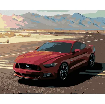 Diamondi Diamantové malování - MUSTANG Rozměr: 40x50 cm, Rámování: bez rámu a bez vypnutí plátna