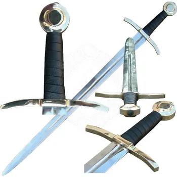 Replika zbraně Krutský Meč Rolf s mosaznou hlavicí a záštitou, Třída B