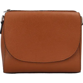 Kabelka Dámská kožená crossbody kabelka hnědá - Delami Juliane hnědá