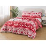 XPOSE® Prodloužené flanelové povlečení MERRY CHRISTMAS DUO 140x220 cm, 70x90 cm, Flanel + Prodloužená možnost vrácení zboží do 50 dnů