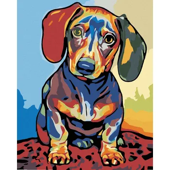 Dětské zboží Diamondi Diamantové malování - ABSTRAKT JEZEVČÍK Rozměr: 40x50 cm, Rámování: bez rámu a bez vypnutí plátna