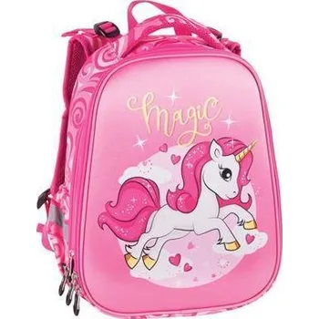 Batoh "Anatomic Cube Pink Magic", růžová-jednorožec, anatomický, PULSE 122152