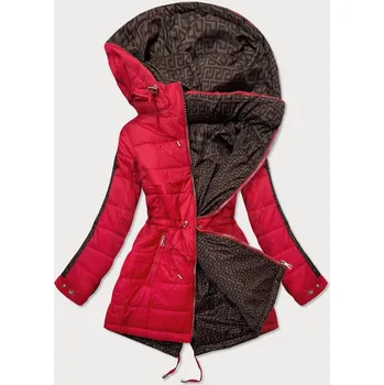 Dámská cargo bunda Červeno-hnědá oboustranná bunda pro ženy JDR2O8 MHM, odstíny červené M (38) i392_17783-47