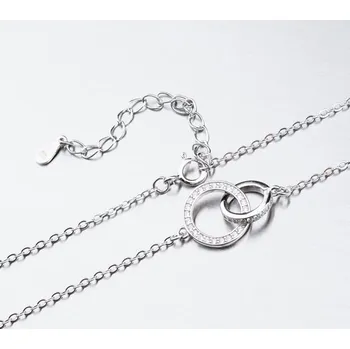 Náhrdelník Dámský náhrdelník stříbro 925 zirkon SST-15889 délka 45 cm