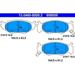 Sada brzdových destiček, kotoučová brzda ATE 13.0460-8009.2