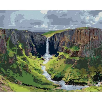 Hračka Diamondi Diamantové malování - VODOPÁDY METSUNYANE Rozměr: 40x50 cm, Rámování: bez rámu a bez vypnutí plátna